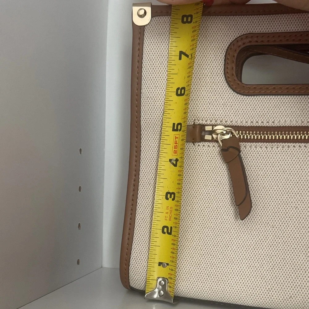 Michael Kors Jane Large Cotton Canvas Clutch Crossbody Bag EUC - Picture 11 of 11